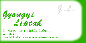 gyongyi liptak business card